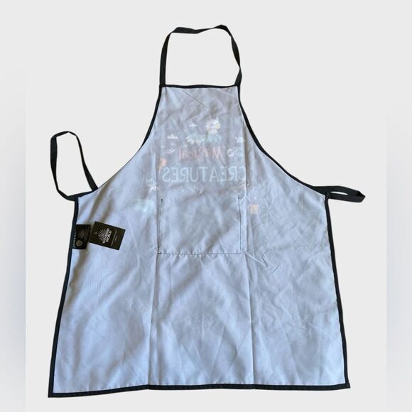 NWT Wizarding World Magical Creatures Apron One Size Blue Magical Beasts Pocket - Picture 9 of 12